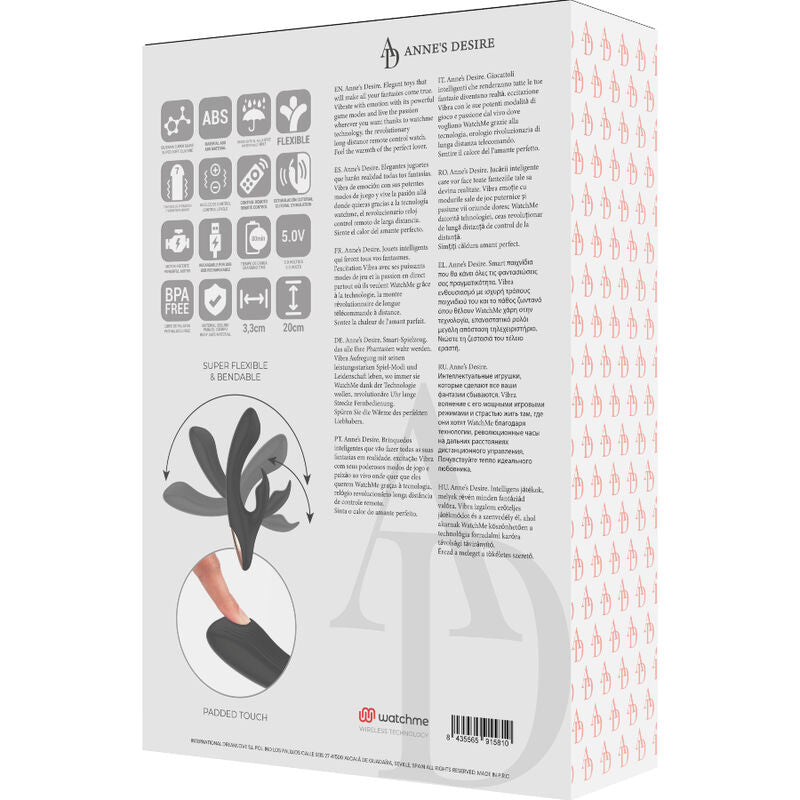 ANNE'S DESIRE - RABBIT TECNOLOGIA DI CONTROLLO REMOTO UN WATCHME NERO