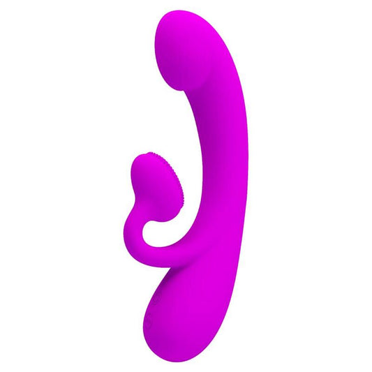 PRETTY LOVE - VIBRATORE SINCERO E ONDE STIMOLANTI PER IL CLITORIDE SILICONE VIOLA