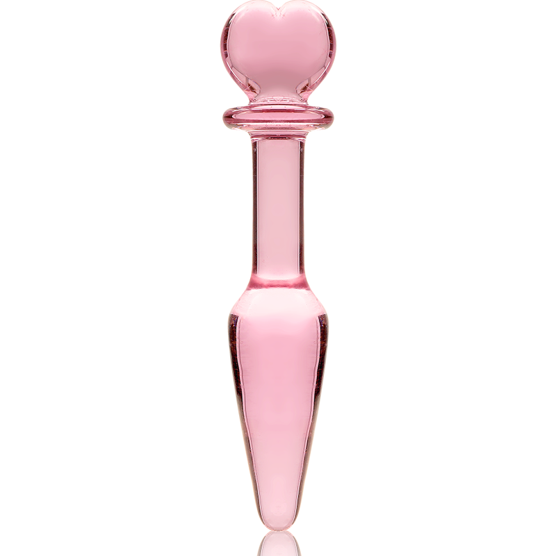 NEBULA SERIES BY IBIZA - MODELLO 7 PLUG ANALE VETRO BOROSILICATO ROSA 13.5 CM -O- 3 CM