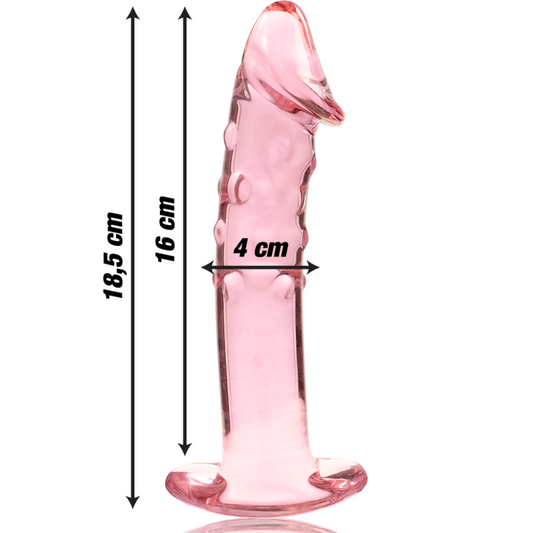 NEBULA SERIES BY IBIZA - MODELLO 19 DILDO IN VETRO BOROSILICATO ROSA 18.5 CM -O- 4 CM