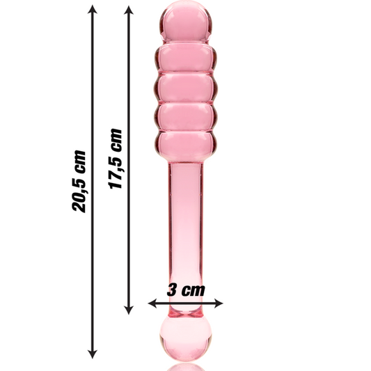NEBULA SERIES BY IBIZA - MODELLO 20 DILDO IN VETRO BOROSILICATO ROSA 20.5 CM -O- 3 CM