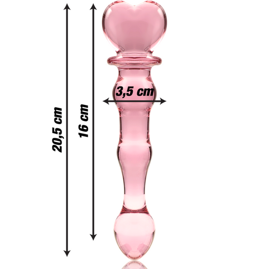 NEBULA SERIES BY IBIZA - MODELLO 21 DILDO IN VETRO BOROSILICATO ROSA 20.5 CM -O- 3.5 CM