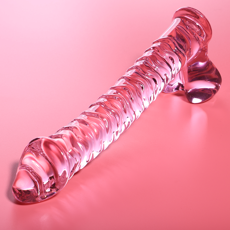 NEBULA SERIES BY IBIZA - MODELLO 23 DILDO IN VETRO BOROSILICATO ROSA 21.5 CM -O- 4 CM