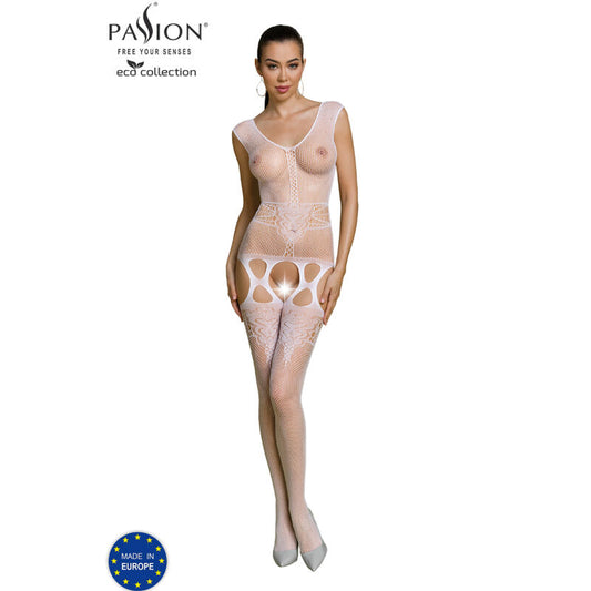 PASSION - COLLEZIONE ECO BODYSTOCKING ECO BS014 BIANCO