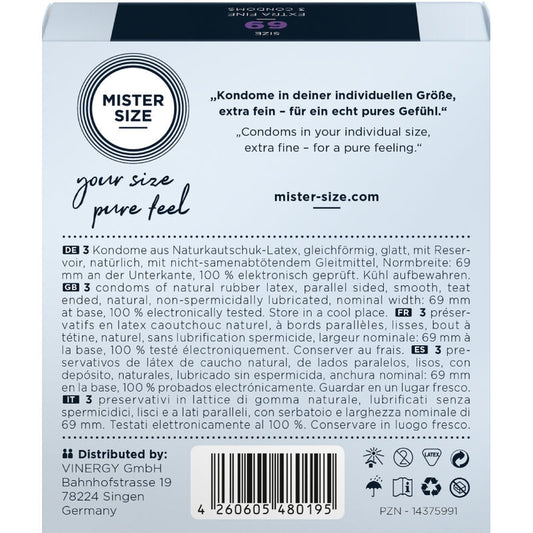 MISTER SIZE - PRESERVATIVI TAGLIA XXXL 69 MM (3 UNITÀ)
