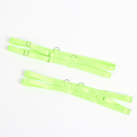 SUBBLIME - 955311 COMPLETO REGGISENO CON PIZZO E LINEE GIARRETRICI VERDE E BLU S/M