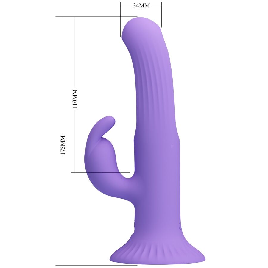 PRETTY LOVE - VIBRATORE CONIGLIO KILLMOULIS 12 MODALITÀ DI VIBRAZIONE VIOLA