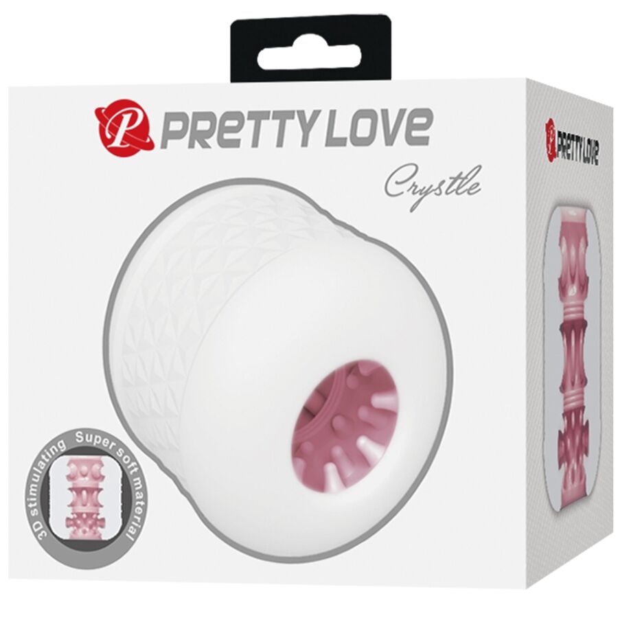 PRETTY LOVE - MASTURBATORE MASCHILE BIANCO CRYSTLE