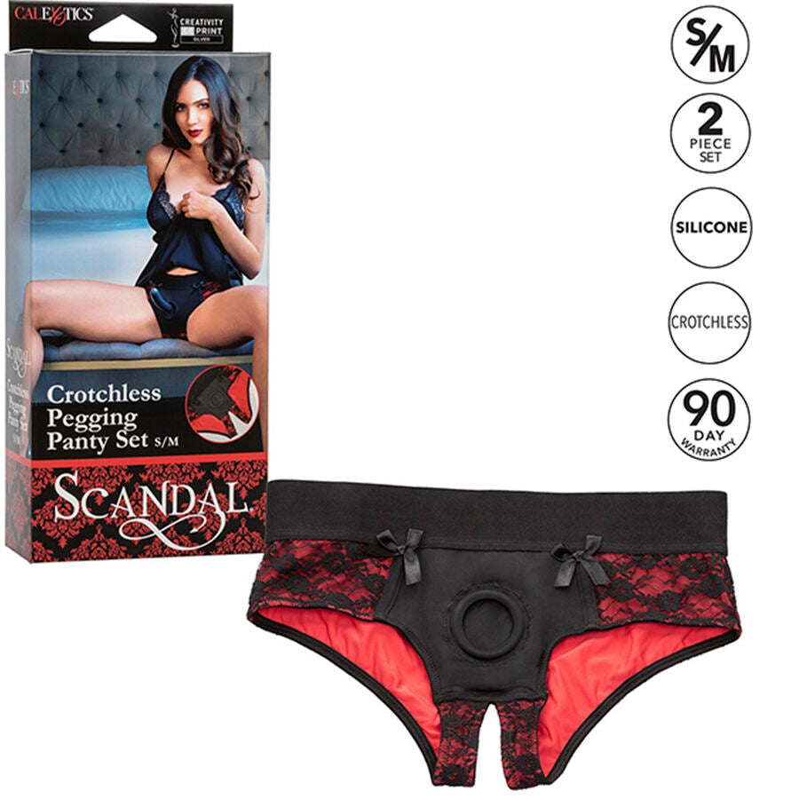 CALEXOTICS - SCANDAL SET DI SLIP SENZA CAVALLO CON DILDO TAGLIA S/M