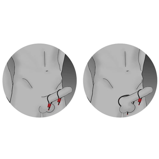 ELECTRASTIM - PRESTIGE ELECTRA LOOPS ANELLI PER IL PENE REGOLABILI ROSSI