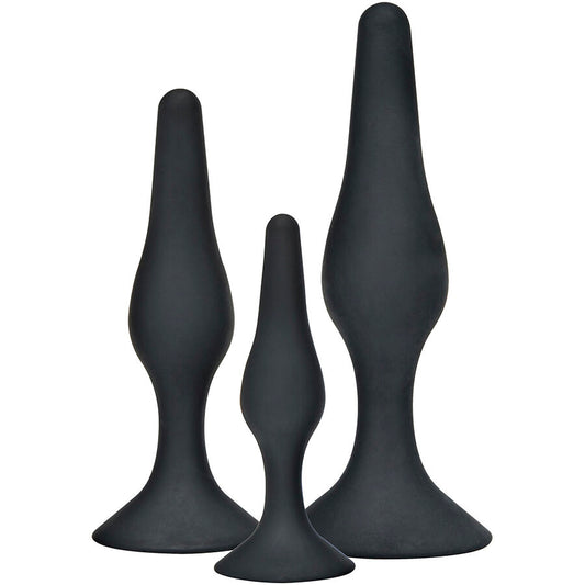 TOYJOY - ANAL PLAY CURVY COMPANIONS PLUG ANALE 3 PEZZI NERO