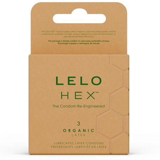 LELO - PRESERVATIVI ORGANICI HEX CONFEZIONE DA 3 UNITÀ