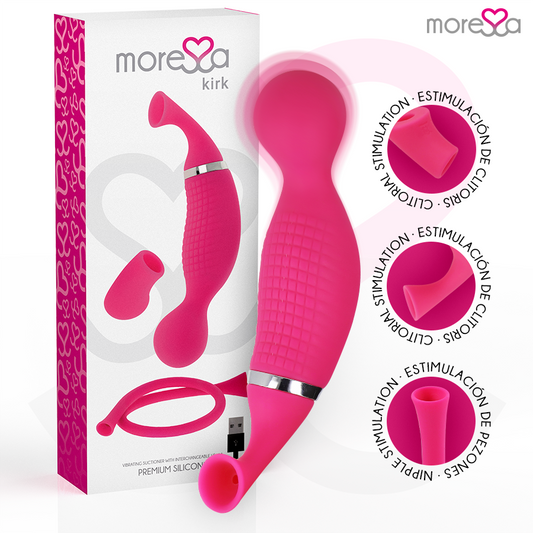 MORESSA - KIRK DUO ONDE STIMOLANTI + MASSAGGIATORE MULTIFUNZIONE IN SILICONE PREMIUM RICARICABILE