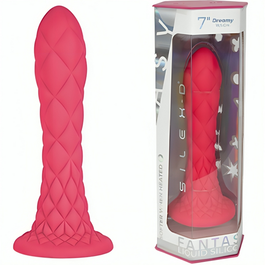 SILEXD - DILDO DA SOGNO FANTASY SILICONE LIQUIDO TERMOREATTIVO FUCSIA 18,5 CM