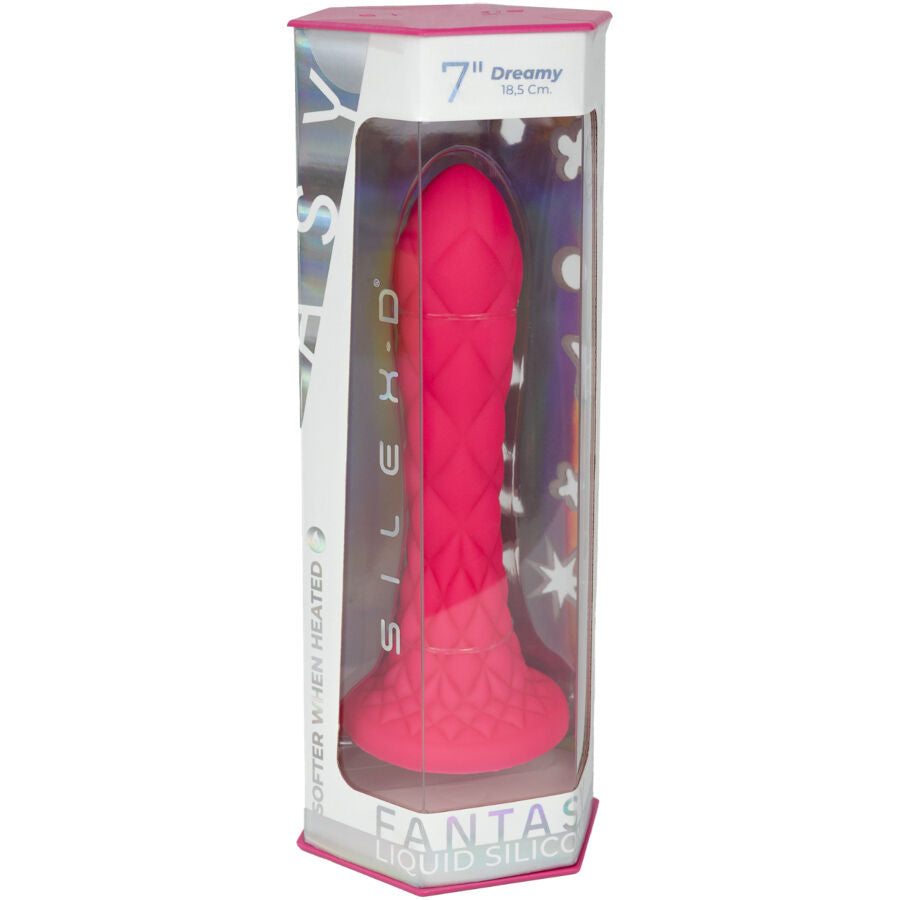 SILEXD - DILDO DA SOGNO FANTASY SILICONE LIQUIDO TERMOREATTIVO FUCSIA 18,5 CM