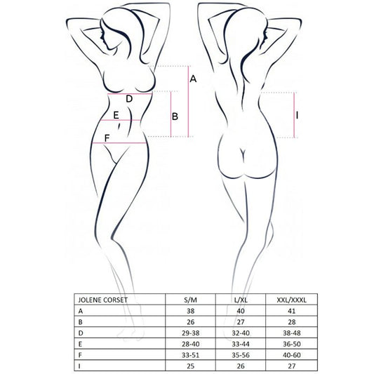 PASSION - WOMAN JOLENE CORSETTO NERO TAGLIA S/M