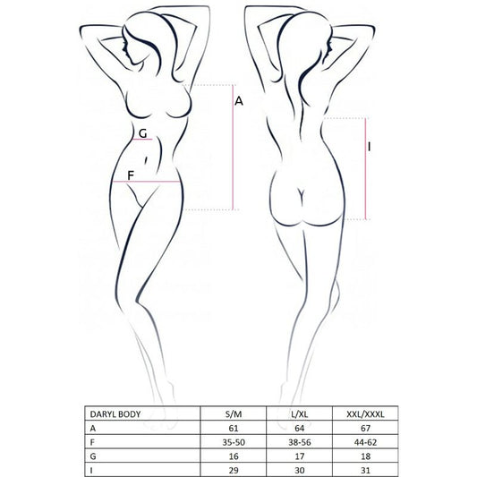 PASSION - DONNA DARYL TEDDY NERO TAGLIA L/XL