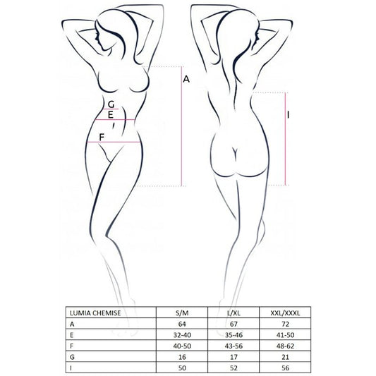 PASSION - CAMICIA DONNA LUMIA NERA TG S/M