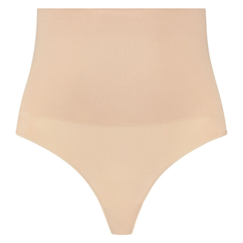 BYE-BRA - FAJA SENZA CUCITURE STILE PERIZOMA BEIGE MISURARE L