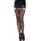 LEG AVENUE - CALZE CON CINTURINO IN PIZZO A SCORRIMENTO TAGLIA UNICA