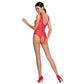 PASSION - WOMAN BS086 BODYSTOCKING ROSSO TAGLIA UNICA