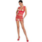 PASSION - WOMAN BS089 BODYSTOCKING ROSSO TAGLIA UNICA