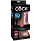 KING COCK - PLUS DILDO 3D CON SFERE 17 CM