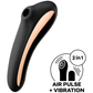 SATISFYER - VIBRATORE DUAL KISS AIR PULSE NERO