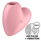 SATISFYER - CUTIE HEART STIMOLATORE E VIBRATORE AIR PULSE ROSA