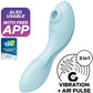 SATISFYER - STIMOLATORE E VIBRATORE CURVY TRINITY 5 AIR PULSE BLU