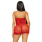 LEG AVENUE - MINI ABITO CON STRASS TAGLIA UNICA - ROSSO