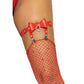 LEG AVENUE - GIARRETTIERA IN PELLE VEGANA TAGLIA UNICA - ROSSO