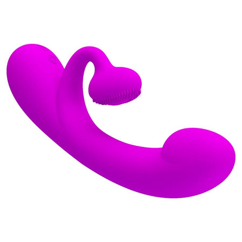 PRETTY LOVE - VIBRATORE SINCERO E ONDE STIMOLANTI PER IL CLITORIDE SILICONE VIOLA