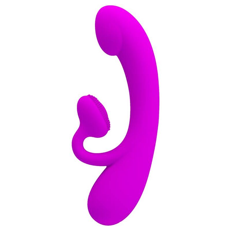PRETTY LOVE - VIBRATORE SINCERO E ONDE STIMOLANTI PER IL CLITORIDE SILICONE VIOLA