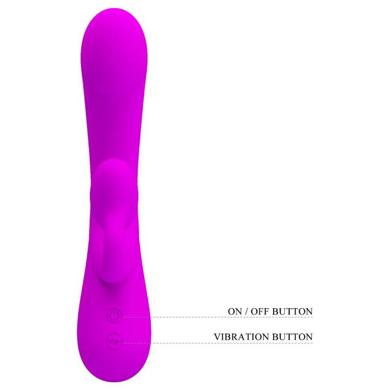 PRETTY LOVE - VIBRATORE SINCERO E ONDE STIMOLANTI PER IL CLITORIDE SILICONE VIOLA