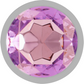 INTENSE - PLUG ANALE IN METALLO ALLUMINIO CON CRISTALLO VIOLA TAGLIA M