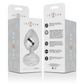 INTENSE - PLUG ANALE IN METALLO ALLUMINIO CON CRISTALLO ARGENTO MISURA L
