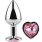 SECRETPLAY - TAPPO IN METALLO FUCSIA CUORE TAGLIA PICCOLA 7 CM
