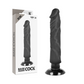 BASECOCK - VIBRATORE REALISTICO 2-1 NERO 20 CM -O- 4 CM