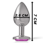 INTENSE - PLUG ANALE IN METALLO ALLUMINIO CUORE ROSA TAGLIA S