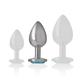 INTENSE - PLUG ANALE IN METALLO ALLUMINIO CUORE BLU TAGLIA M