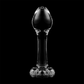 NEBULA SERIES BY IBIZA - MODELLO 2 PLUG ANALE VETRO BOROSILICATO TRASPARENTE 11 CM -O- 3.5 CM