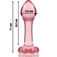 NEBULA SERIES BY IBIZA - MODELLO 2 PLUG ANALE VETRO BOROSILICATO ROSA 11 CM -O- 3.5 CM