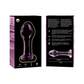 NEBULA SERIES BY IBIZA - MODELLO 2 PLUG ANALE VETRO BOROSILICATO ROSA 11 CM -O- 3.5 CM
