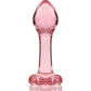 NEBULA SERIES BY IBIZA - MODELLO 2 PLUG ANALE VETRO BOROSILICATO ROSA 11 CM -O- 3.5 CM