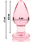 NEBULA SERIES BY IBIZA - MODELLO 3 PLUG ANALE VETRO BOROSILICATO ROSA 11 CM -O- 5 CM