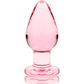 NEBULA SERIES BY IBIZA - MODELLO 3 PLUG ANALE VETRO BOROSILICATO ROSA 11 CM -O- 5 CM
