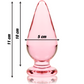 NEBULA SERIES BY IBIZA - MODELLO 4 PLUG ANALE VETRO BOROSILICATO ROSA 11 CM -O- 5 CM