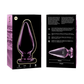 NEBULA SERIES BY IBIZA - MODELLO 4 PLUG ANALE VETRO BOROSILICATO ROSA 11 CM -O- 5 CM