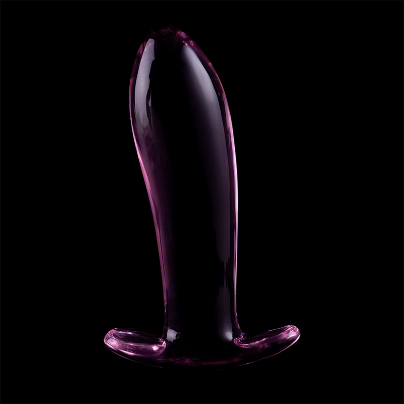 NEBULA SERIES BY IBIZA - MODELLO 5 PLUG ANALE VETRO BOROSILICATO ROSA 12.5 CM -O- 3.5 CM